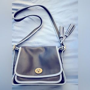 Coach Bag in Deep Navy with Light Blue trim!  Used once!! Excellent condition!